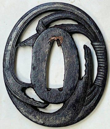 Mizuhiki (decoratieve papieren koorden) tsuba met