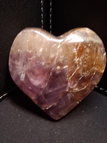 Natural Amethyst Palmstone - heart shaped - Mexico, Verzenden
