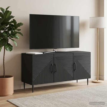 vidaXL TV Kast Zwart 99 x 34,5 x 50 cm Bewerkt hout, Verzenden, Nieuw