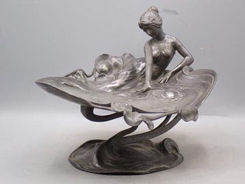 WMF / Geislingen - Schotel - Tin - Figuraal presentoir