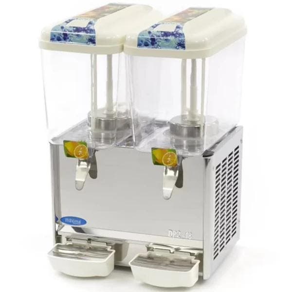 Gekoelde Drankendispenser | Wit/RVS | 2x 18L | +7°C/+12°C |, Articles professionnels, Horeca | Équipement de cuisine, Envoi