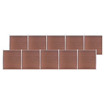 vidaXL Schutting 1737x186 cm HKC bruin, Verzenden, Nieuw