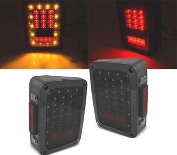 FEUX ARRIÈRE JEEP WRANGLER JK 07-18 LED FUMÉ, Auto-onderdelen, Verzenden, Nieuw