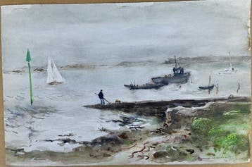 Paul Perraudin (1907-1993) - Marine bretonne - La Cale du