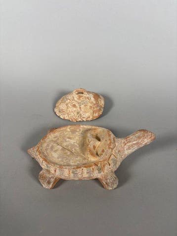 Oud-Chinees, Han-dynastie Terracotta Pierre heeft inkt in de