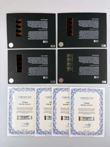 Quentin Tarantino – Rare Set of 4 Mounted 35mm Film Cells –, Nieuw