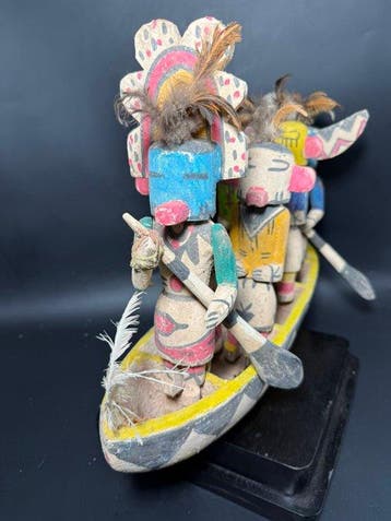Boot in de Hopi-kachina-stijl - Hout - Achyuta Deva Raya