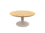 Suns Grado tuintafel camel sand met teak tafelblad Ø 150 cm, Nieuw