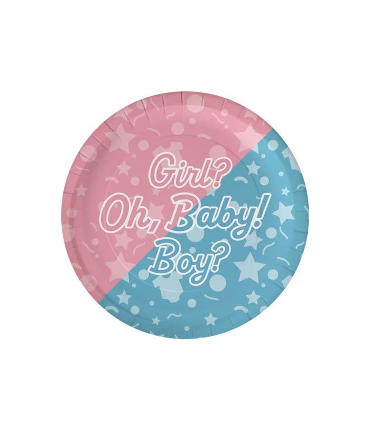 Plates Gender reveal, Hobby & Loisirs créatifs, Articles de fête, Envoi