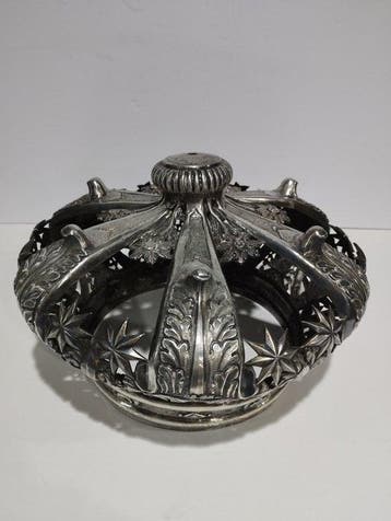 Barokke zilveren kroon - 25 cm - Antiek - .833 zilver -, Antiek en Kunst