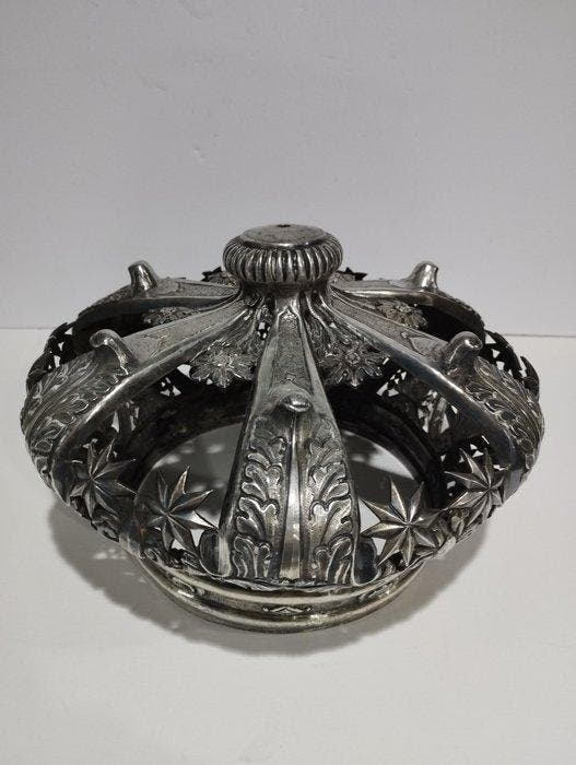 Barokke zilveren kroon - 25 cm - Antiek - .833 zilver -, Antiek en Kunst, Antiek | Zilver en Goud