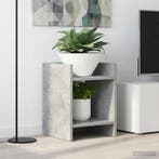 vidaXL Plantenstand met plank 2 pcs Beton Grijs 30 x 30 x 40, Tuin en Terras, Verzenden, Nieuw