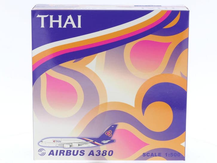 Schaal 1:500 5 stars 0413TH Thai Airways Int. Airbus A380..., Hobby & Loisirs créatifs, Modélisme | Avions & Hélicoptères, Enlèvement ou Envoi