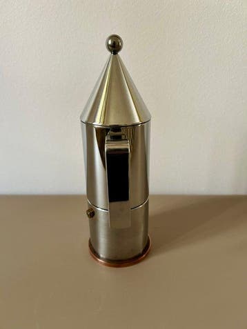 Alessi - Aldo Rossi - Koffiepot - La Conica - Staal, Koper,