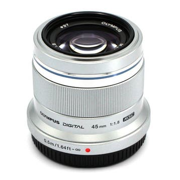 Olympus 45mm f/1.8 zilver M.Zuiko Digital Zoomlens, Nieuw