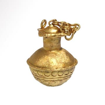 Oud-Romeins Goud Zeldzame Flask-hanger