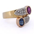 Anneau de bras - 18 carats Or jaune - 1.60ct. tw. Saphir -