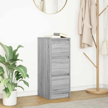 vidaXL Dressoir 29,5x34x76 cm bewerkt hout grijs sonoma, Verzenden