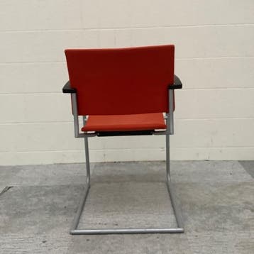 complete set 4x vergaderstoelen Casala rode stoffering,, Gebruikt, Grijs
