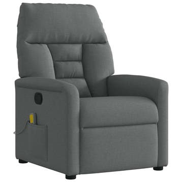 vidaXL Massagestoel Donkergrijze Stof, Verzenden
