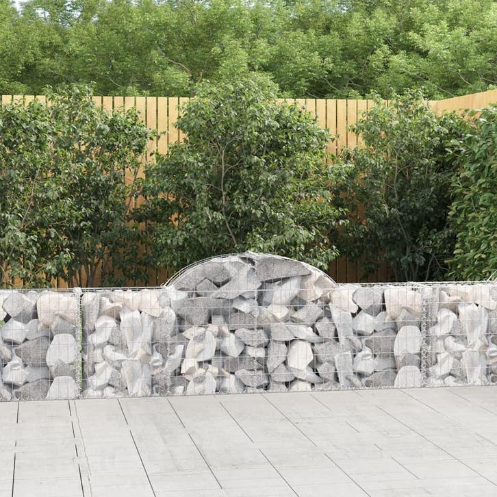 vidaXL Schanskorven 14 st gewelfd 200x30x60/80 cm, Tuin en Terras, Bloempotten, Nieuw, Verzenden