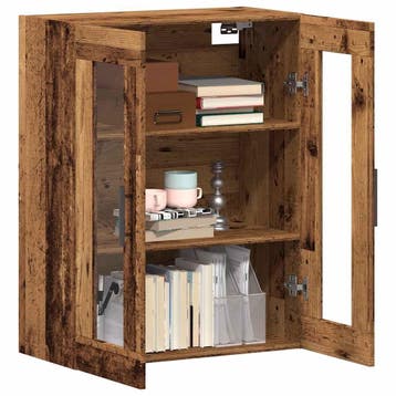 vidaXL Dressoir 69,5x34x90 cm bewerkt hout oud houtkleurig, Verzenden