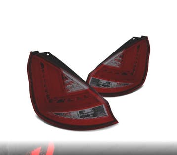 FEUX ARRIÈRE POUR FORD FIESTA MK7 12- LIGHT BAR ROUGE FUMÉ, Verzenden