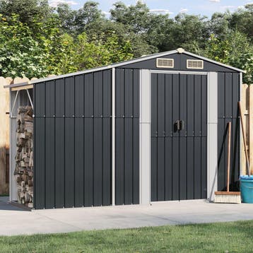 vidaXL Tuinschuur 277x93x179 cm gegalvaniseerd staal, Verzenden, Nieuw