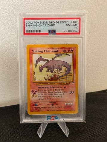 Pokémon - 1 Graded card - Charizard #107 - PSA 8