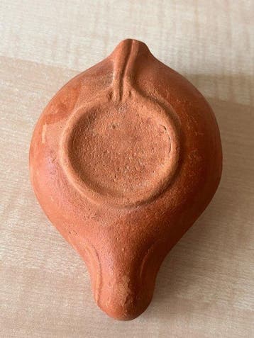 Oud-Romeins, Keizerrijk Terracotta Romeinse olielamp (Zonder