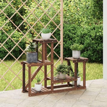 vidaXL Plantenstandaard 90x25x73,5 cm massief vurenhout, Verzenden