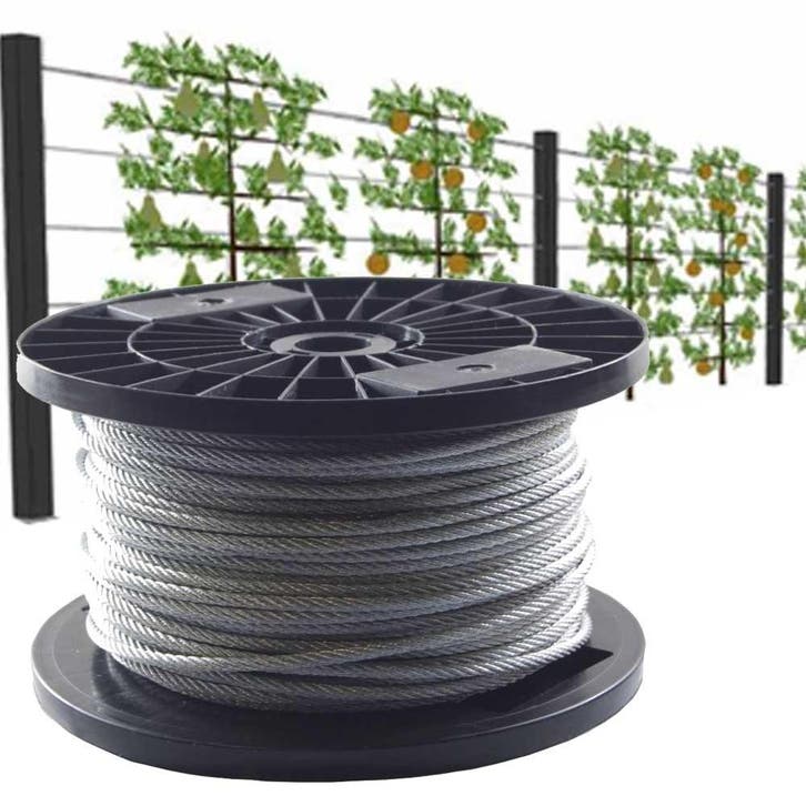 Staalkabel 4 mm 50meter Leilinde, Tuin en Terras, Overige Tuin en Terras, Verzenden