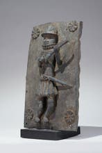 Een bronzen beeld. - Plaquette - Benin - Nigeria