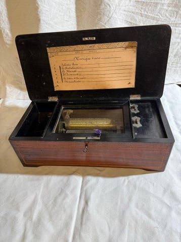 Cilindermuziekdoos - Zwitserland - 1960-1970, Antiquités & Art, Antiquités | Horloges