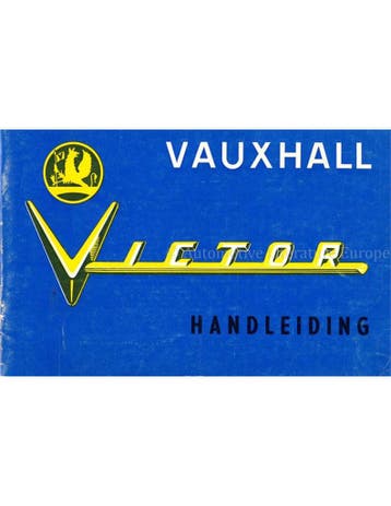 1961 VAUXHALL VICTOR INSTRUCTIEBOEKJE NEDERLANDS