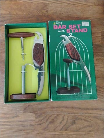 Tire-bouchon - ensemble bar pour oiseaux - Bois de violette, Antiquités & Art