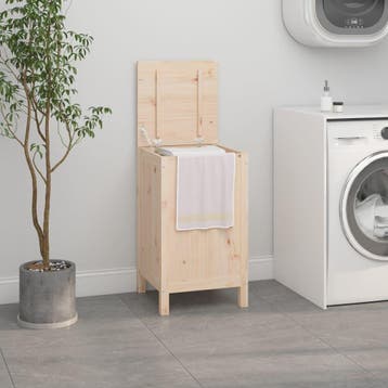 vidaXL Wasmand 44x44x76 cm massief grenenhout, Verzenden