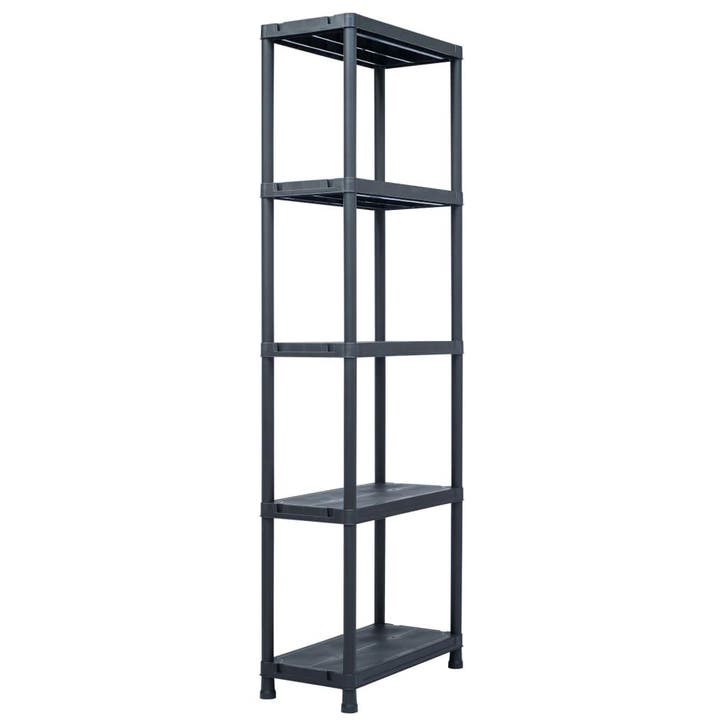 vidaXL Opbergrek 125 kg 60x30x180 cm kunststof zwart, Maison & Meubles, Armoires | Étagères, Envoi
