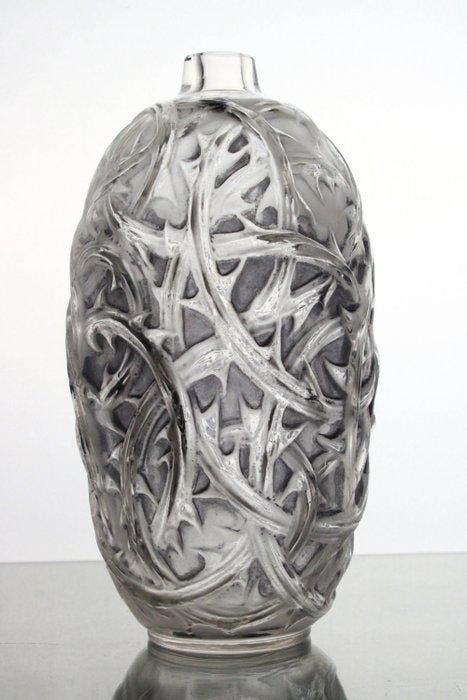 Lalique - René Lalique - Vase - Ronces - Verre, Antiquités & Art, Art | Objets design