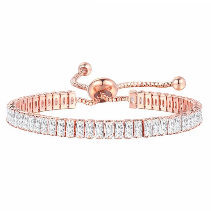 Fako Bijoux - Dames Armband Zirkonia Steentjes - Verstelbaar, Handtassen en Accessoires, Armbanden, Verzenden