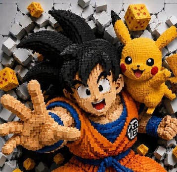 Ldm. - “Goku & Pikachu – Brick Heroes Unleashed” by Ldm -, Games en Spelcomputers, Nieuw