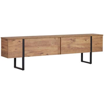 Evila TV-meubel - Zwart/Houtkleurig - Nieuw/Ongebruikt -, Huis en Inrichting, Verzenden, 150 tot 200 cm, Nieuw, Scandinavisch