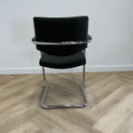 stapelbare vergaderstoel, donkerbruin - chroom