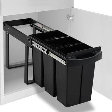 vidaXL Inbouwprullenbak uittrekbaar soft-close 36 L, Verzenden, Nieuw
