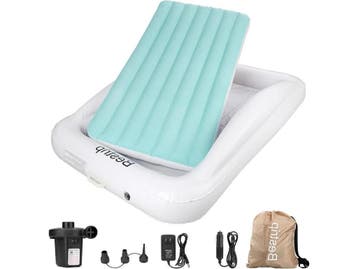 Kinderluchtbed - 2-in-1 kinderreisbed - Elektrische pomp en, Caravans en Kamperen, Kampeeraccessoires, Verzenden, Nieuw
