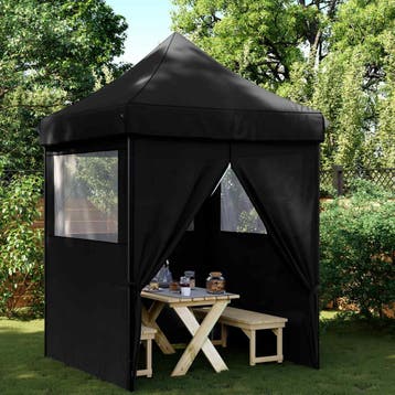 vidaXL Partytent 200 x 200 x 306 cm Zwart Oxford Stof, Verzenden, Nieuw