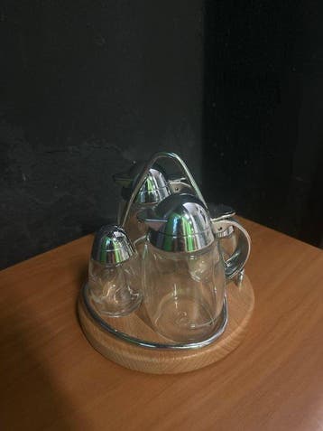 Scandic - Olie-en-azijnstelletje (4) - Emsa - Glas, Hout,