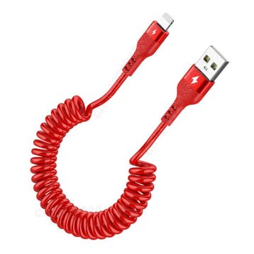 Spiraal Oplaadkabel voor iPhone Lightning - 1,5 meter - 2.4A, Verzenden