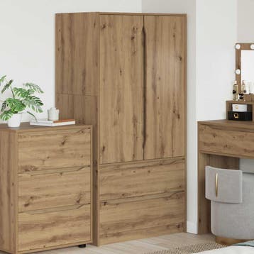 vidaXL Kledingkast Artisan Eik 79,5 x 49 x 156 cm, Verzenden, Nieuw