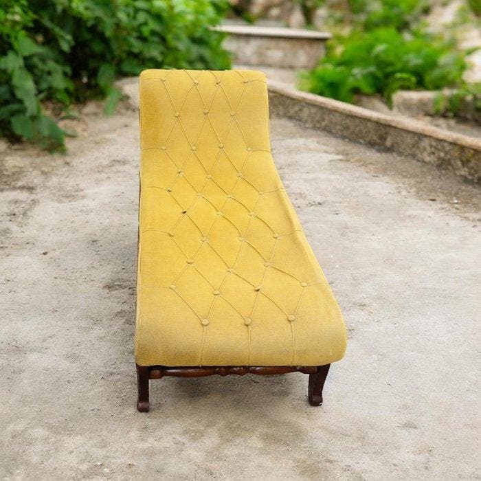 Sofa - Hout - houten chaise longue, Antiquités & Art, Antiquités | Autres Antiquités